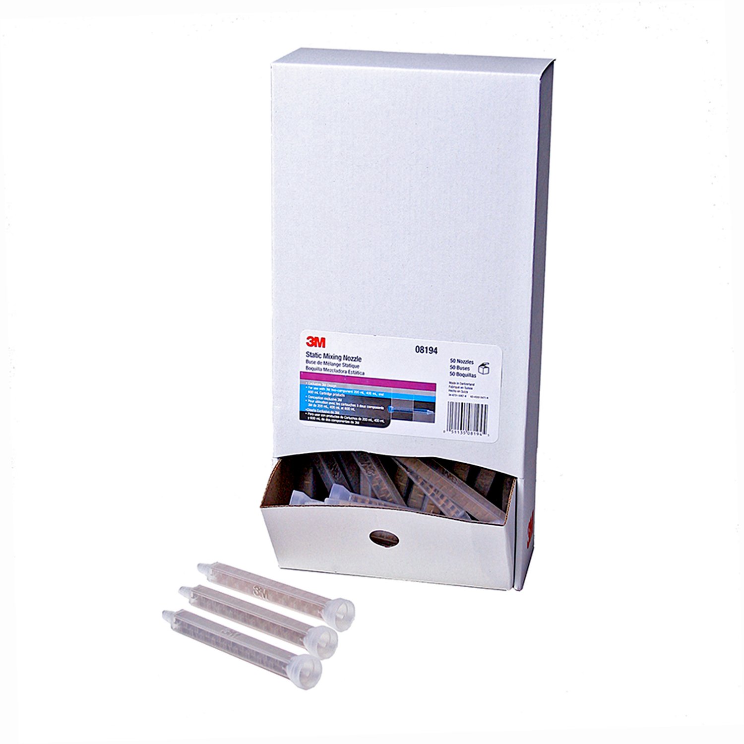 7100297023 - 3M Static Mixing Nozzle 08194, 200 ml, 50 Each/Carton, 6 Cartons/Case
