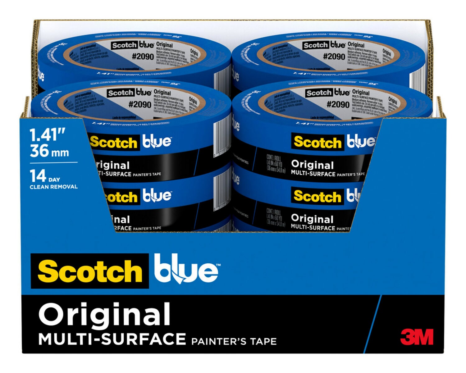 7100187348 - ScotchBlue Original Painter's Tape 2090-36EC, 1.41 in x 60 yd (36mm x 54,8m)