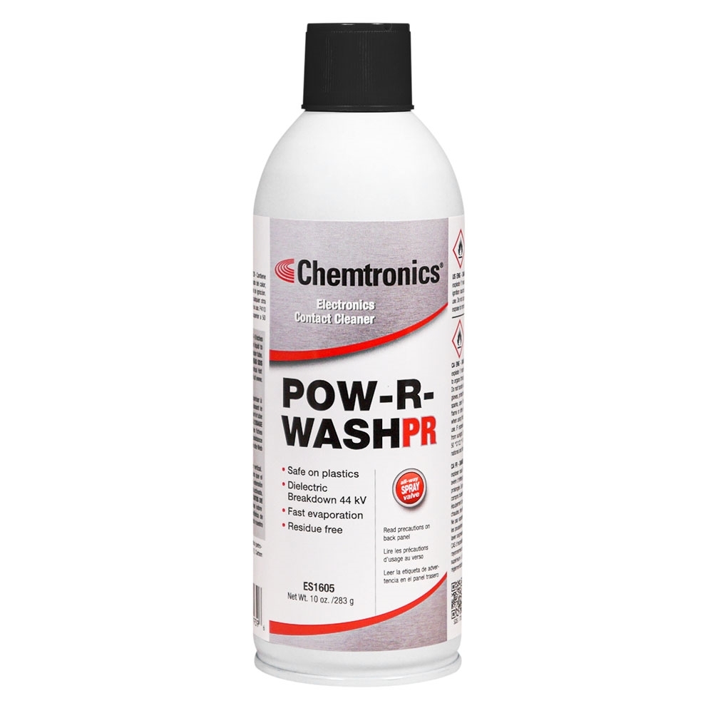 ES1605 - CHEMTRONICS POW R WASH PR PLASTICS SAFE ELECTRONIC CONTACT CLEANER 10OZ