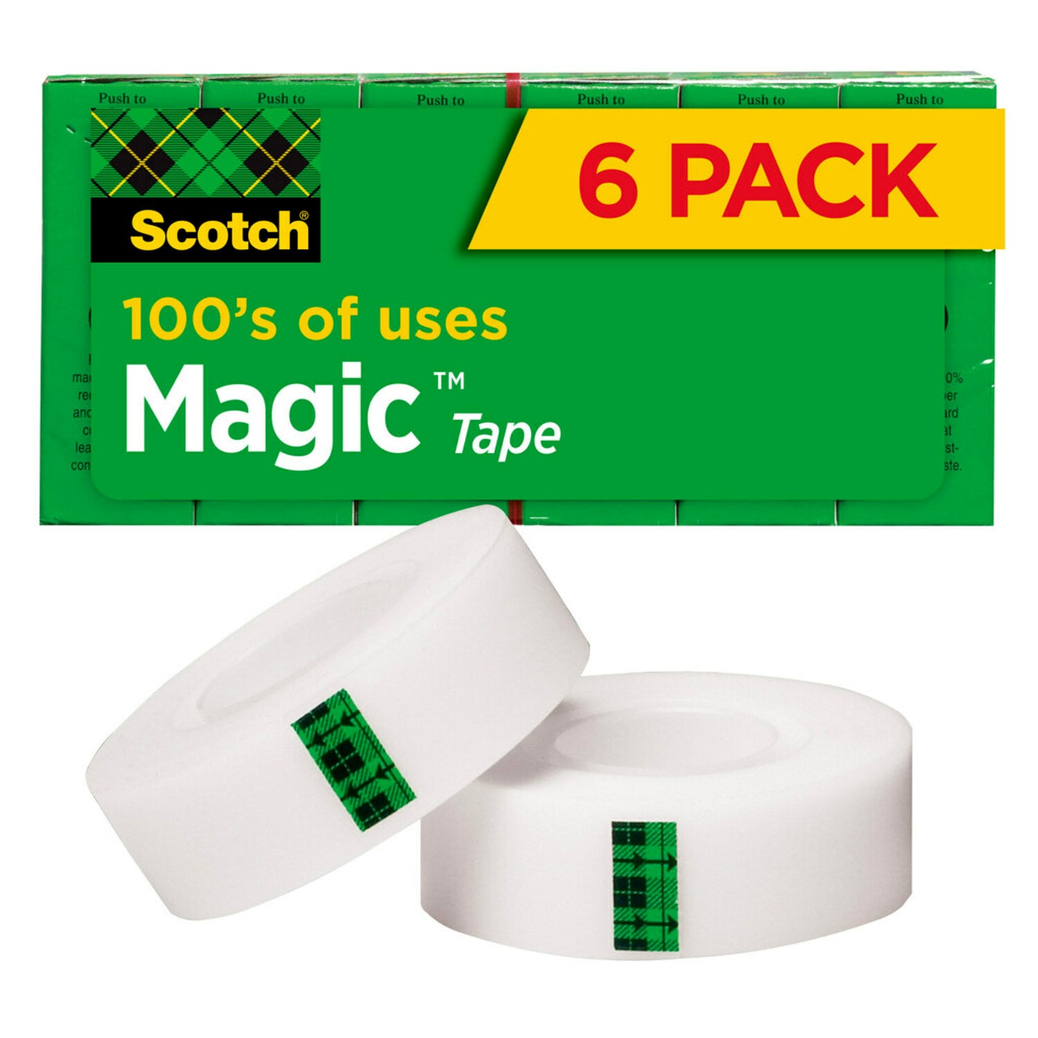 7010369636 - Scotch Magic Tape 810K6 6 rolls of 3/4 in x 1000 in