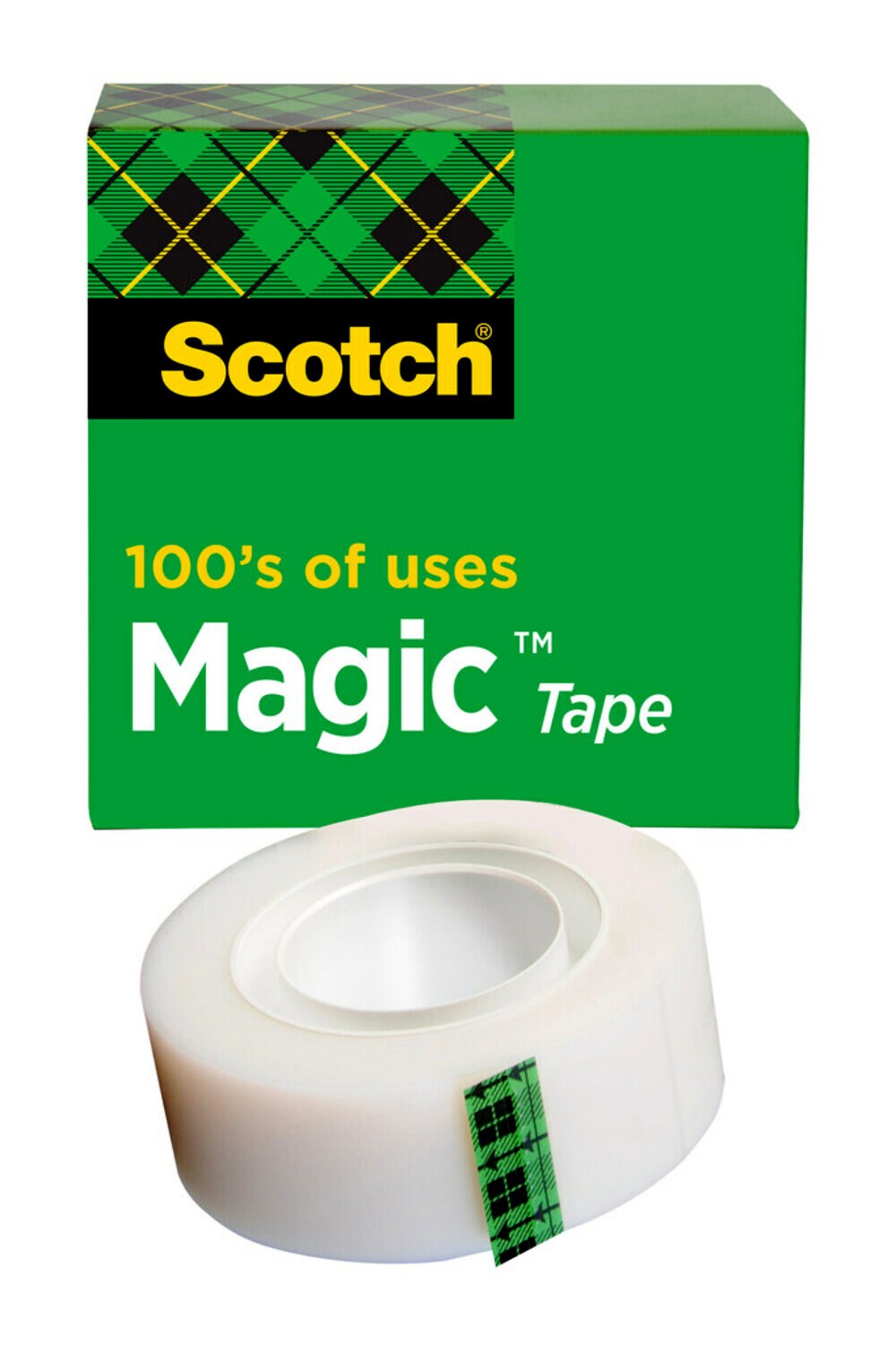 7100138741 - Scotch Magic Tape, 3/4 in x 1000 in (19 mm x 25.4 m), Single Boxed Tape, 144 Roll/Case