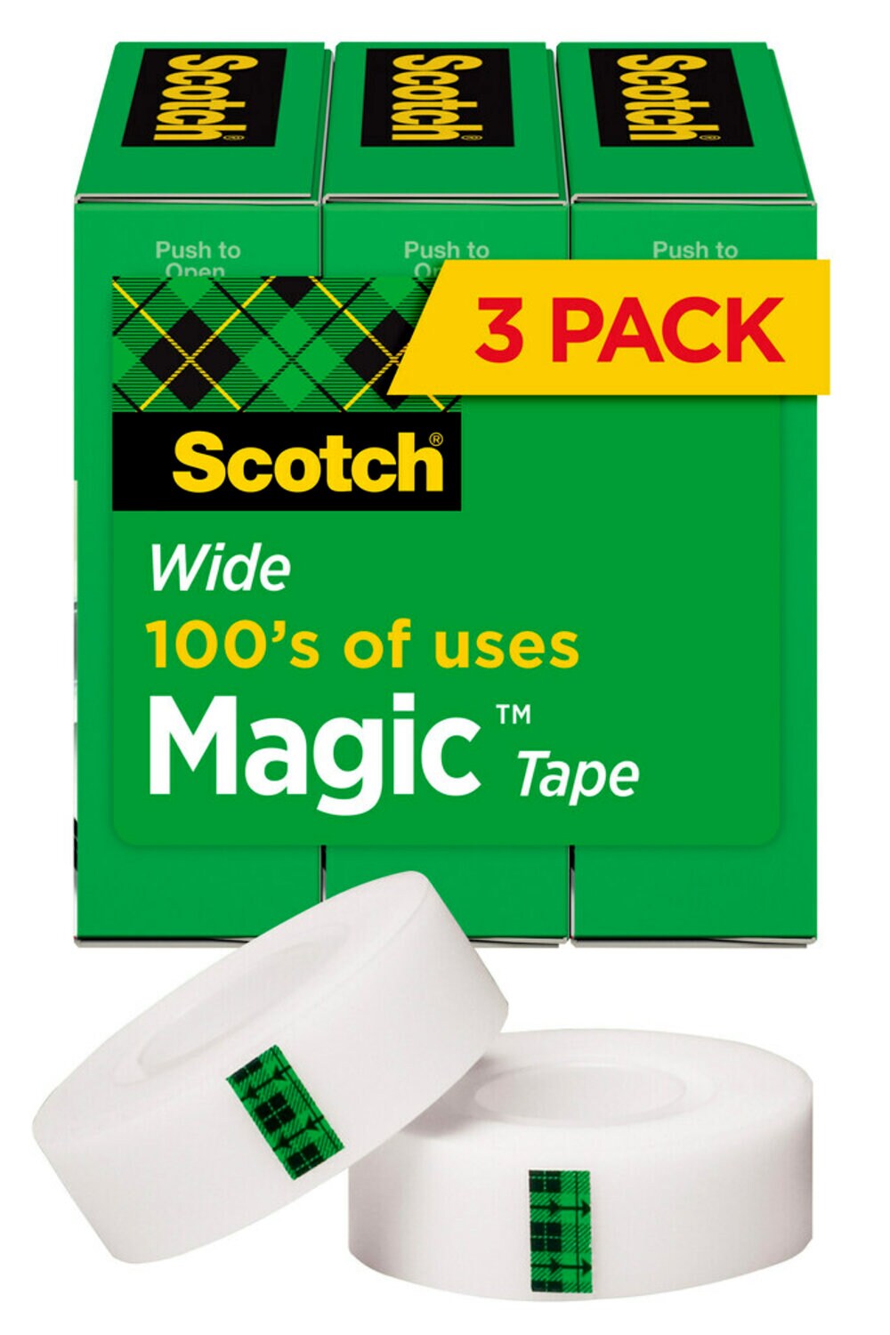7010332301 - Scotch Magic Tape 810S3, 3/4 in x 800 in 3-Pack