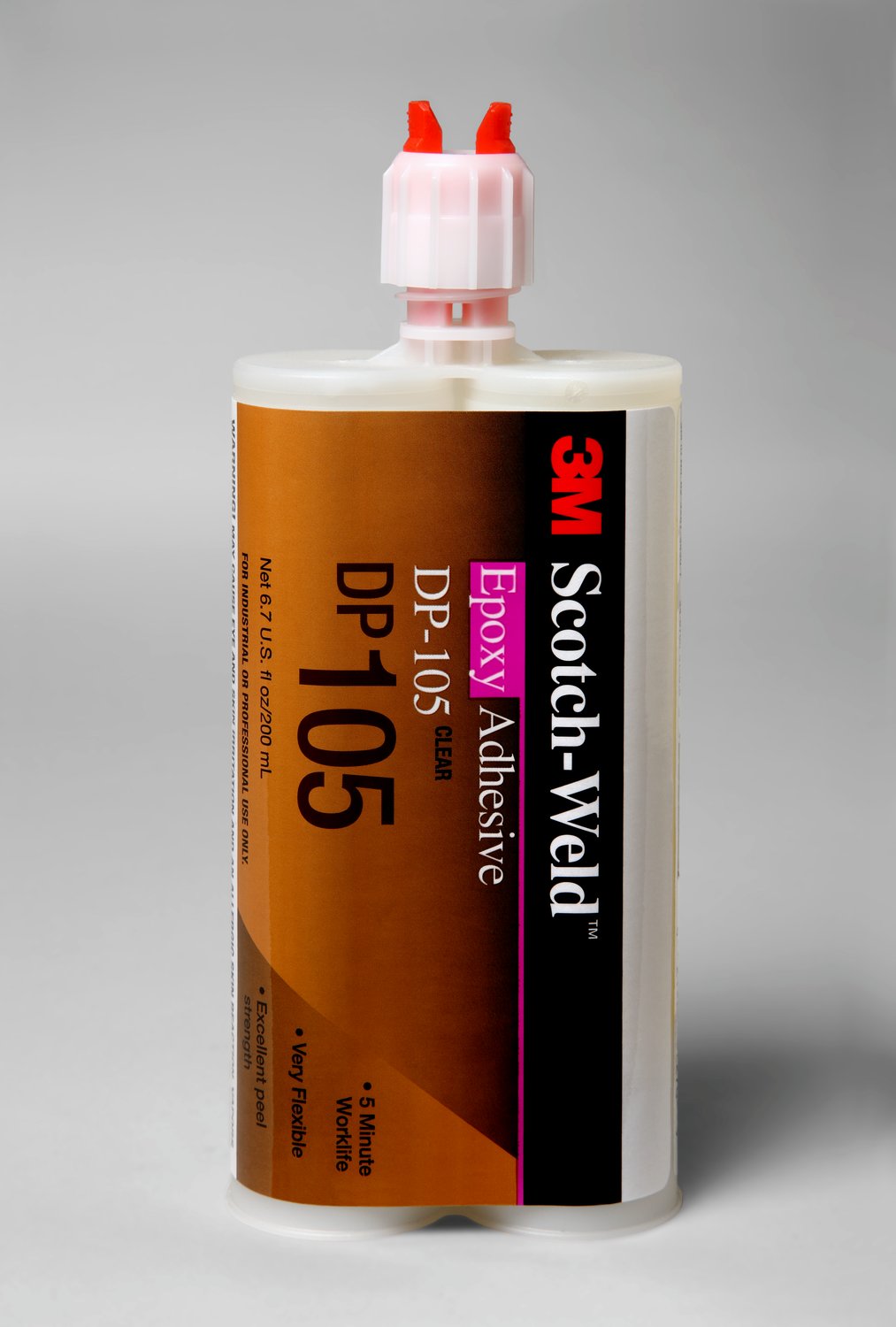 7010309884 - 3M Scotch-Weld Epoxy Adhesive DP105, Clear, 200 mL Duo-Pak, 12/Case