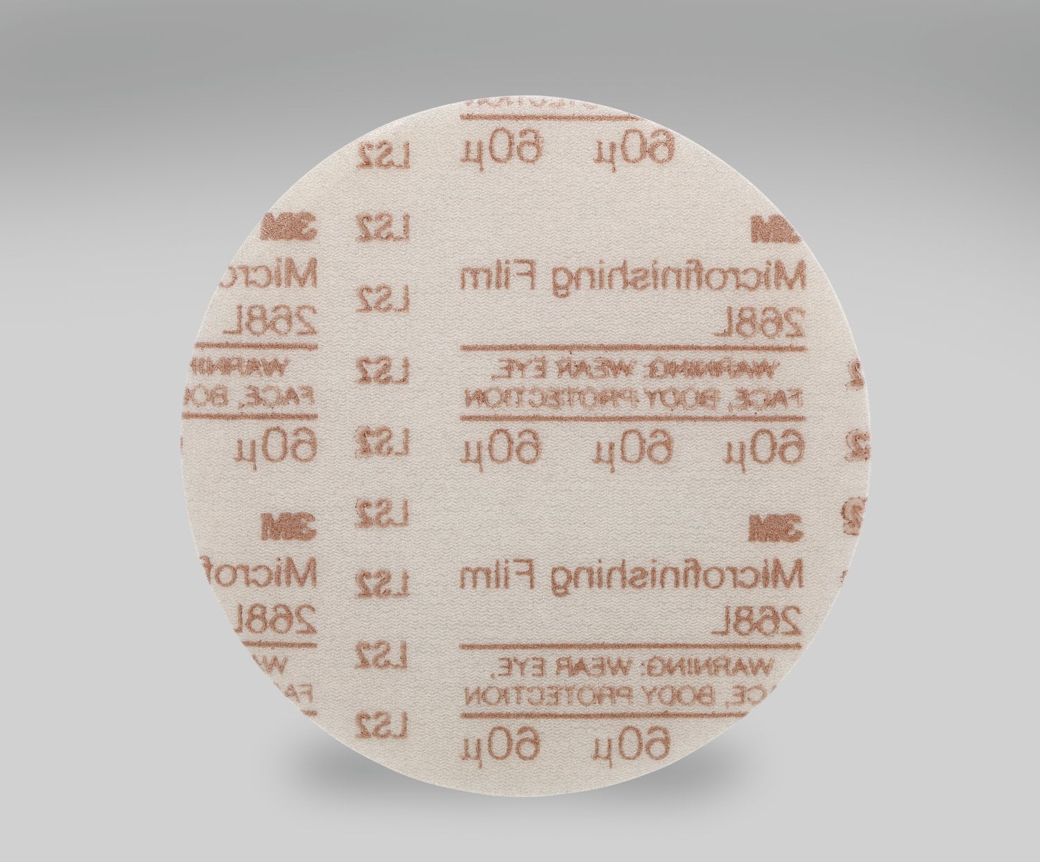 7100218045 - 3M Microfinishing Film Disc 268L, 60 Mic, Type D, Unbacksized, Config
