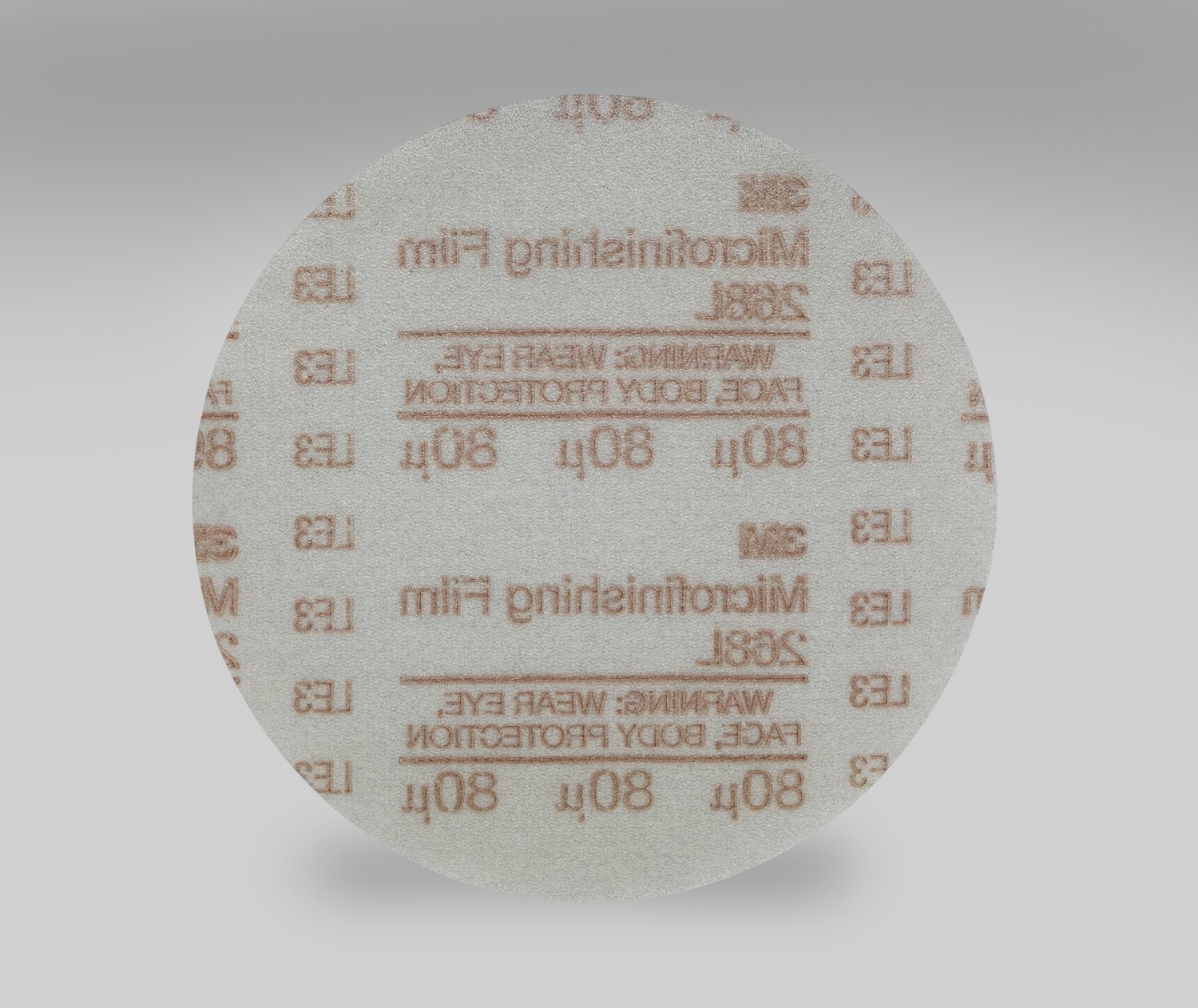 7100218046 - 3M Microfinishing Film Disc 268L, 80 Mic, Type D, Unbacksized, Config