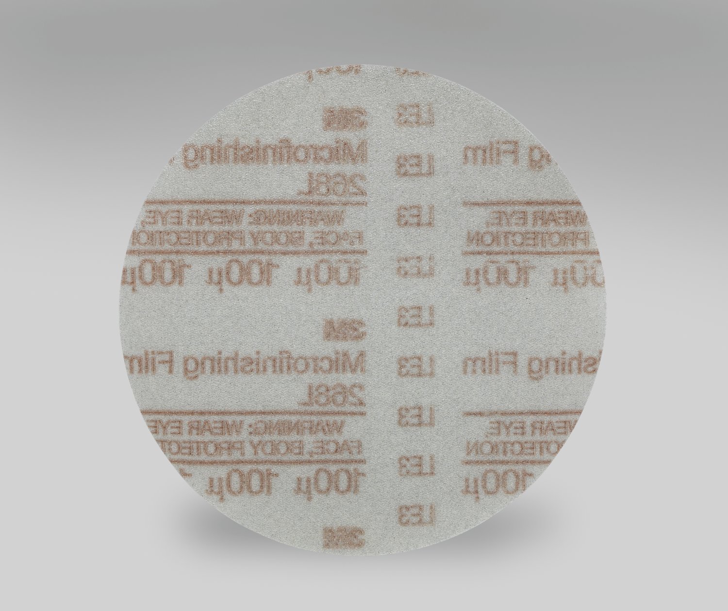 7100236707 - 3M Microfinishing Film Disc 268L, 100 Mic, Type D, Unbacksized, Config