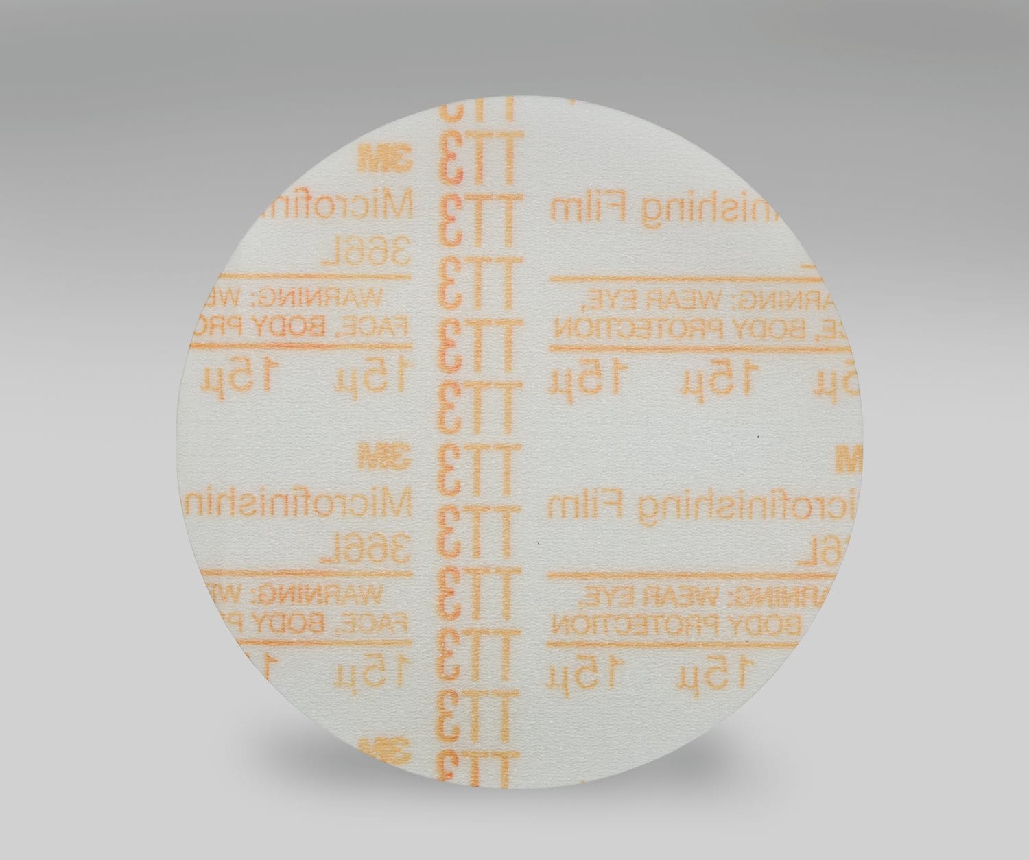 7100011998 - 3M Microfinishing PSA Film Disc 366L, 20 Mic 3MIL, Type D, Config