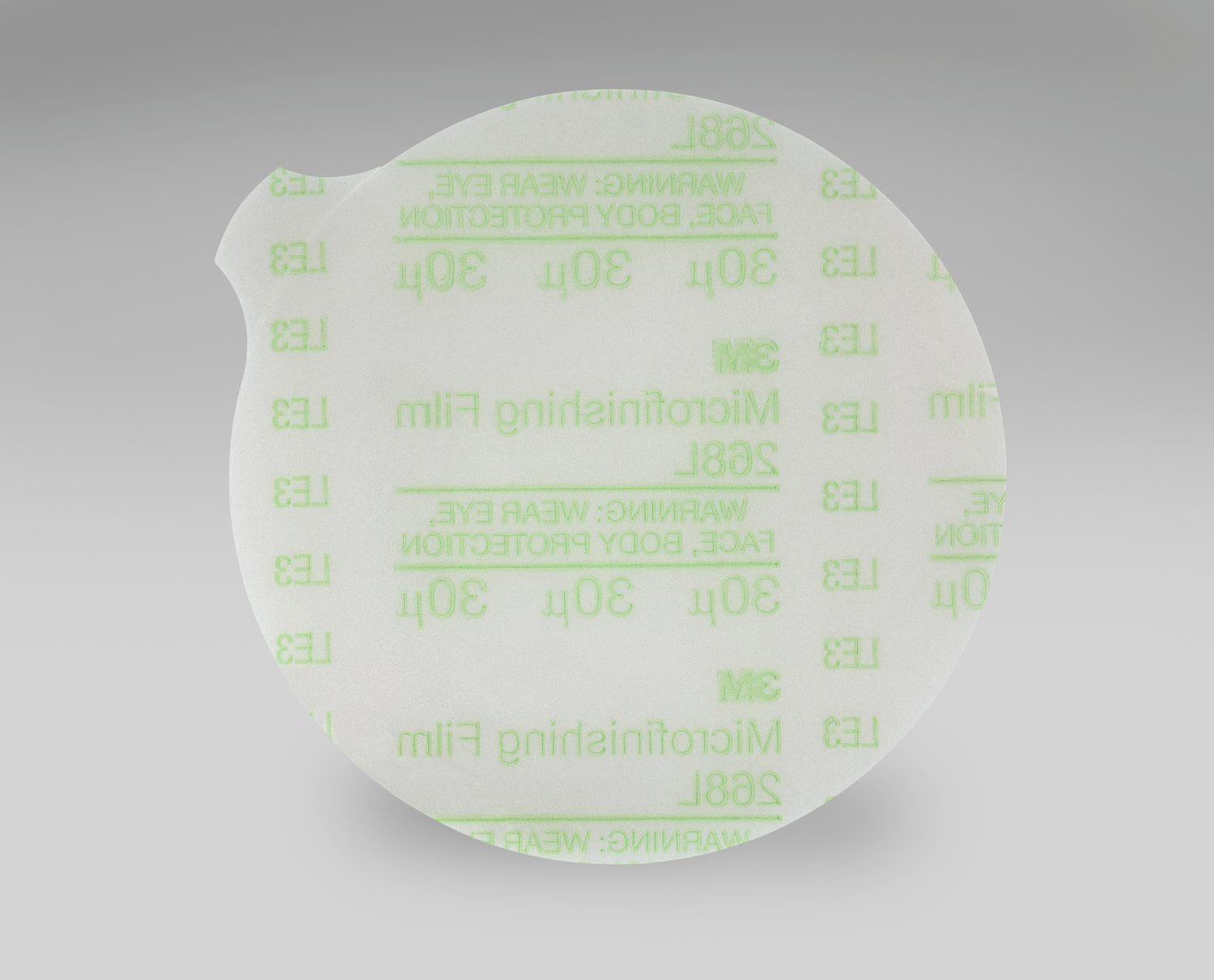7100052983 - 3M Hookit Microfinishing Film Disc 366L, 220 Mic 3MIL, Type D, Config