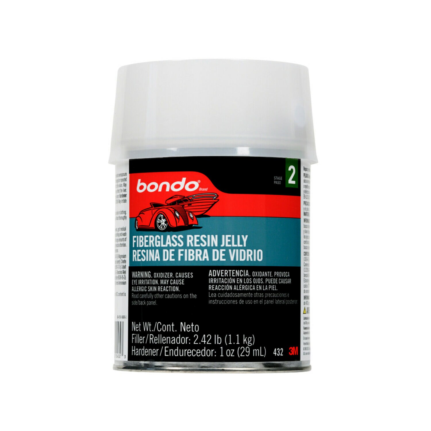 7010328127 - Bondo Fiberglass Resin Jelly, 00432, 1 Quart