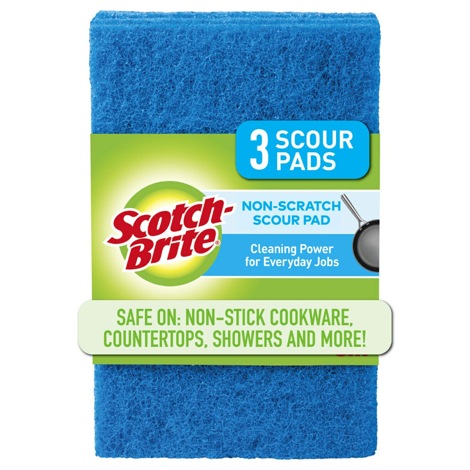 7100023242 - Scotch-Brite Non-Scratch Scour Pads 623-10, 10/3