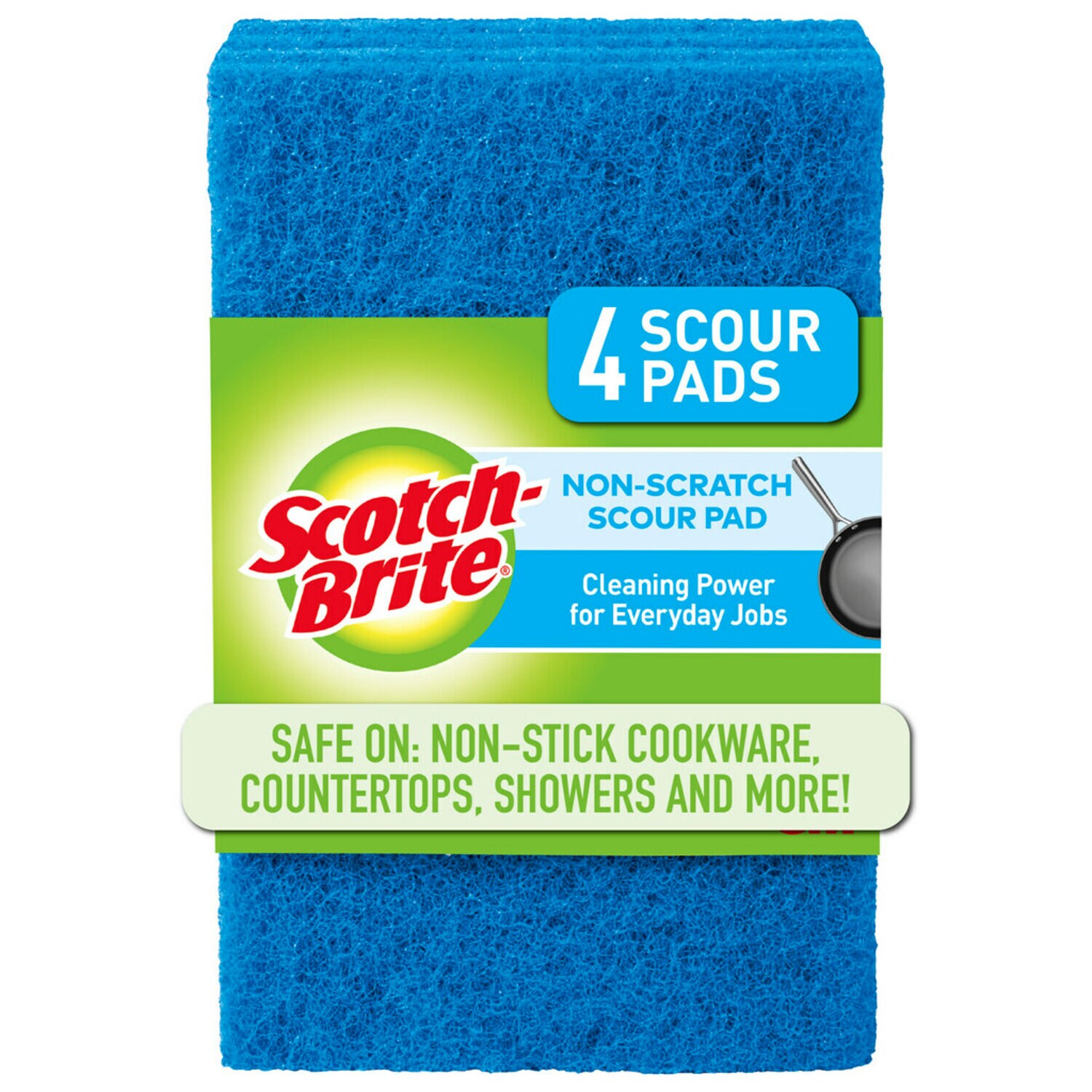 7100082884 - Scotch-Brite Non-Scratch Scour Pads 624-12, 12/4