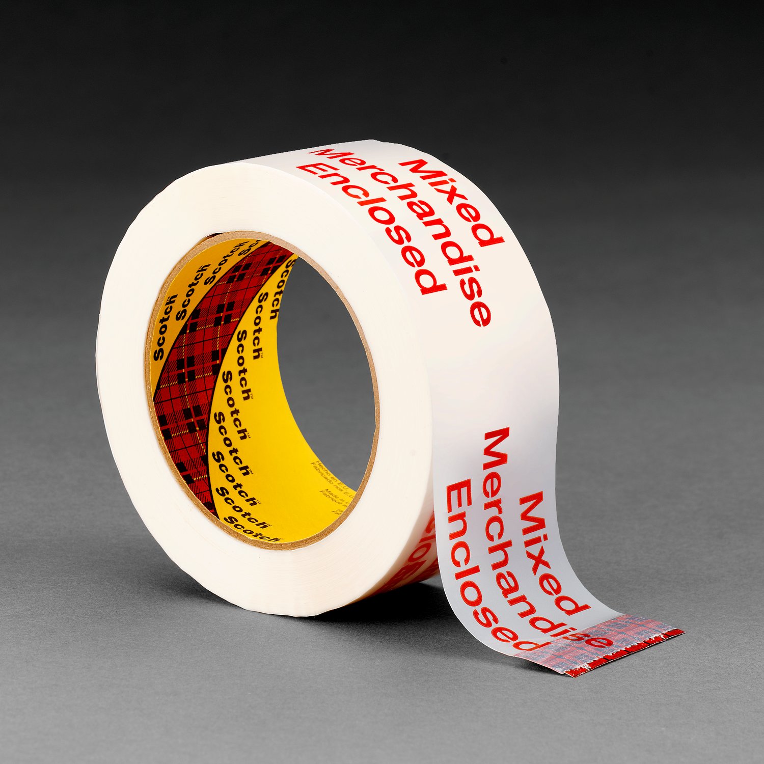 7000048661 - Scotch Printed Message Box Sealing Tape 3775, White, 48 mm x 100 m, 36/Case