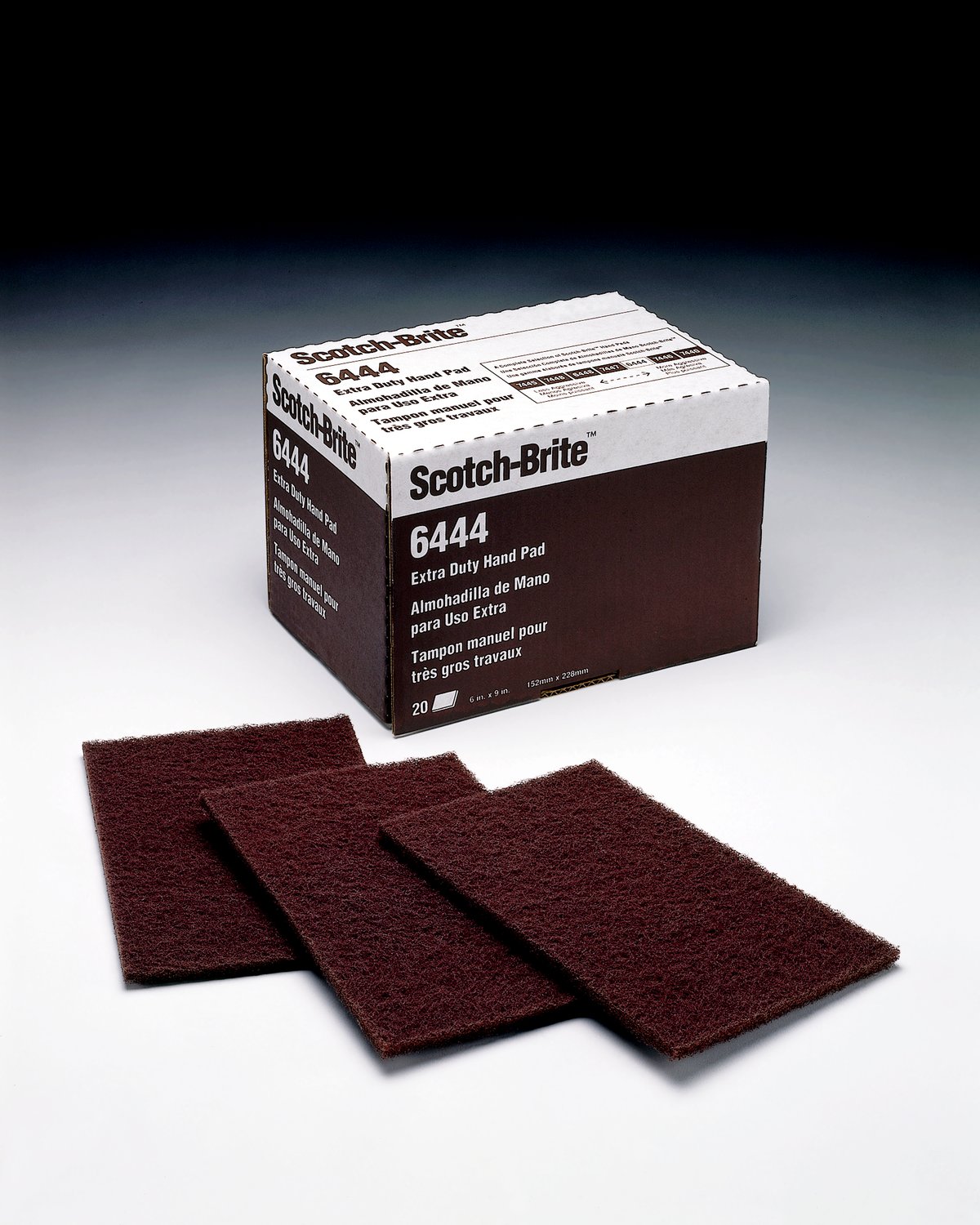 7000121091 - Scotch-Brite Extra Duty Hand Pad 6444B, 6 in x 9 in, 60 ea/Case, Bulk