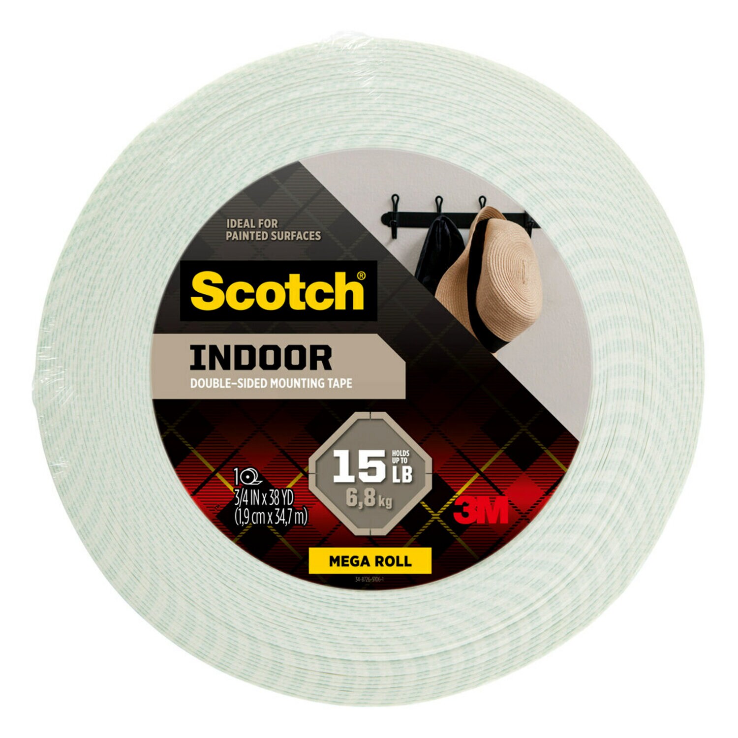 7100241751 - Scotch Indoor Double-Sided Mounting Tape 110S-MR, 0.75 in x 38 yd (1.9 cm x 34.75 m)