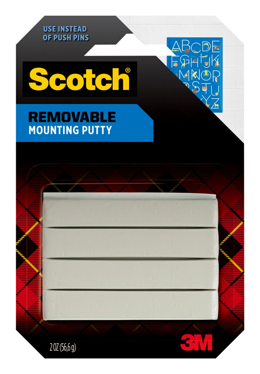 7100245429 - Scotch Removable Mounting Putty 860S, 2 oz. White
