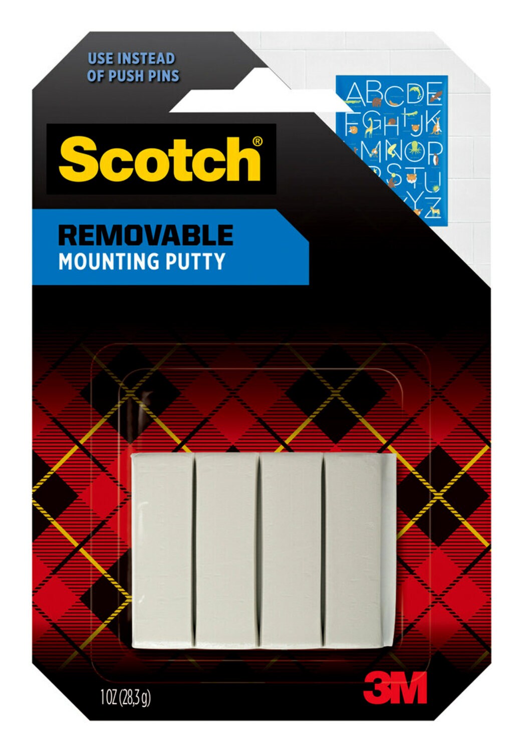 7100245430 - Scotch Removable Mounting Putty 861S, 1 oz. White