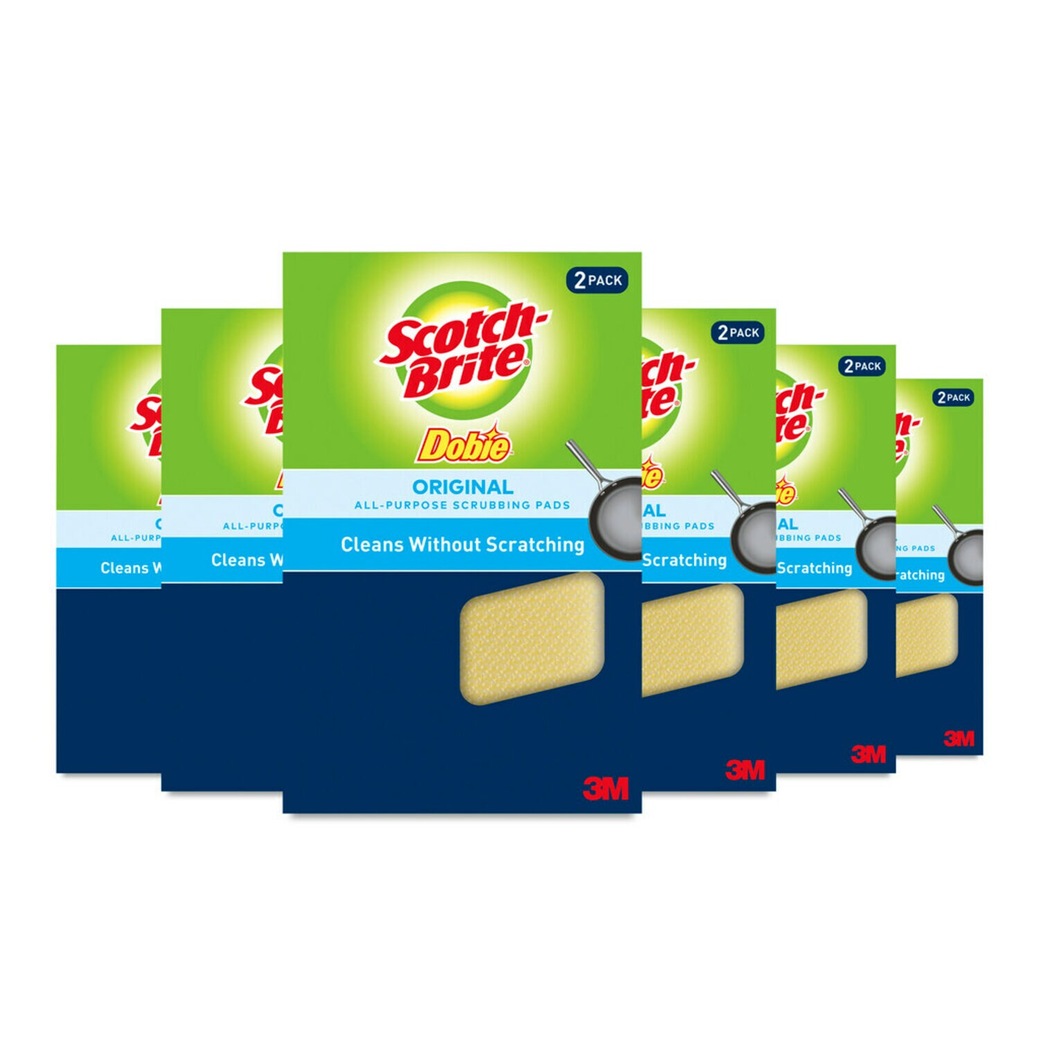 7100087071 - Scotch-Brite Dobie All Purpose Pads 722-6, 6/2