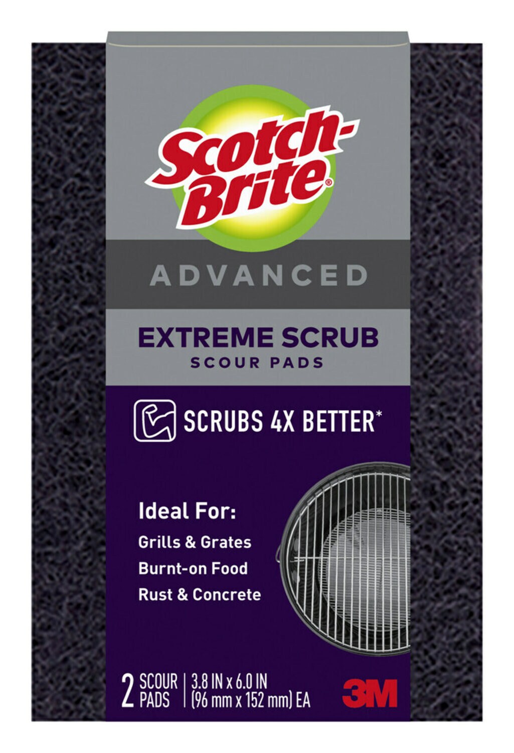 7100182823 - Scotch-Brite Extreme Scrub Scour Pad 77222-R, 6/2