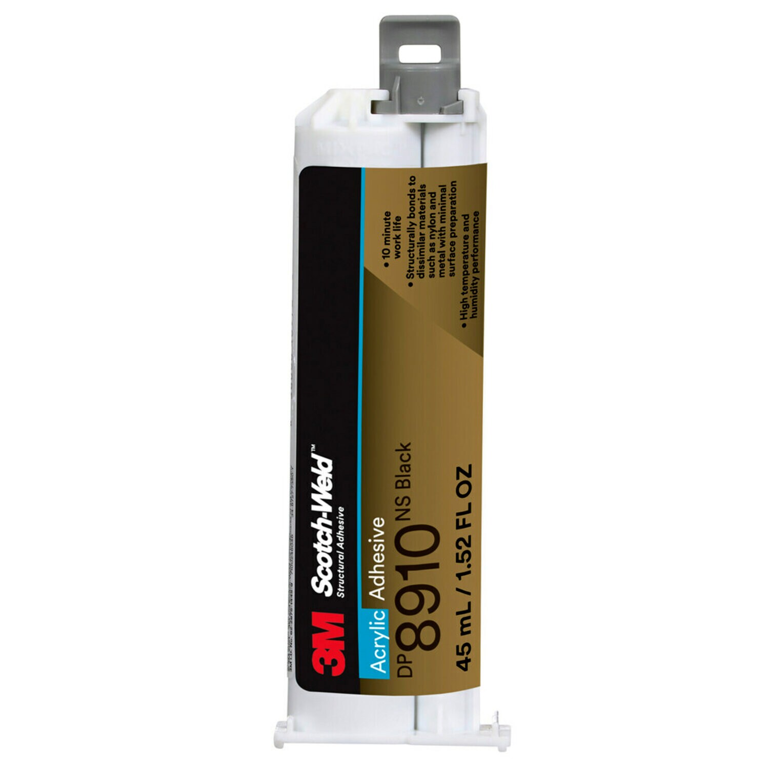 7100314796 - 3M Scotch-Weld Acrylic Adhesive DP8910NS, Black, 45 mL Duo-Pak, 12 Each/Case