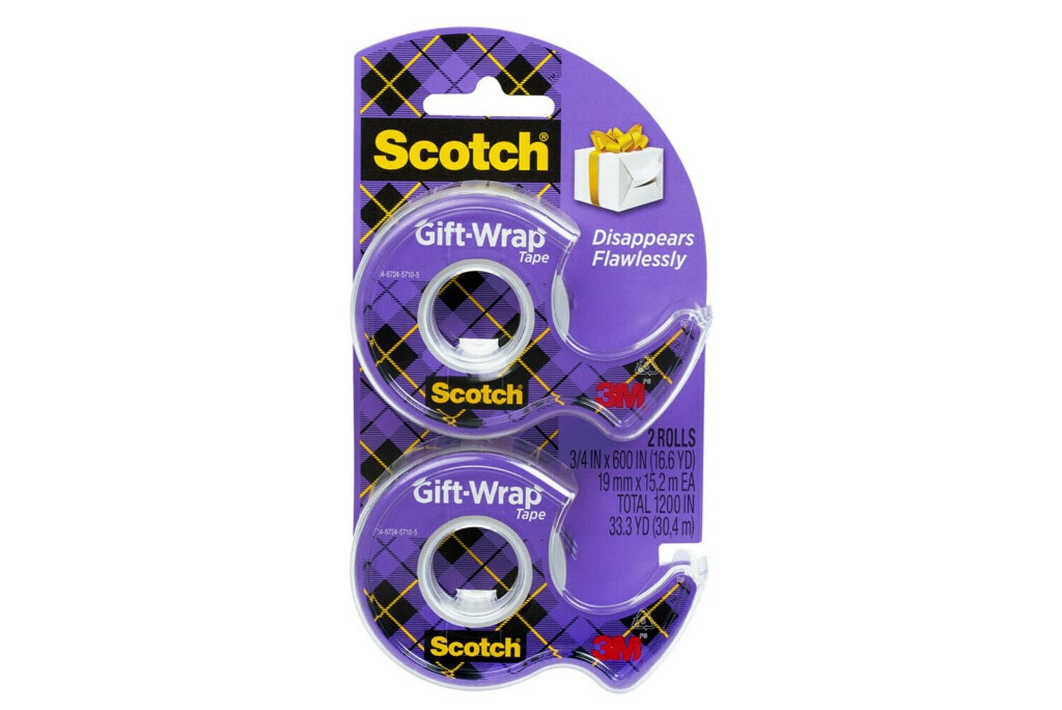 7010371400 - Scotch GiftWrap Tape 15DM-2, 3/4 in x 600 in