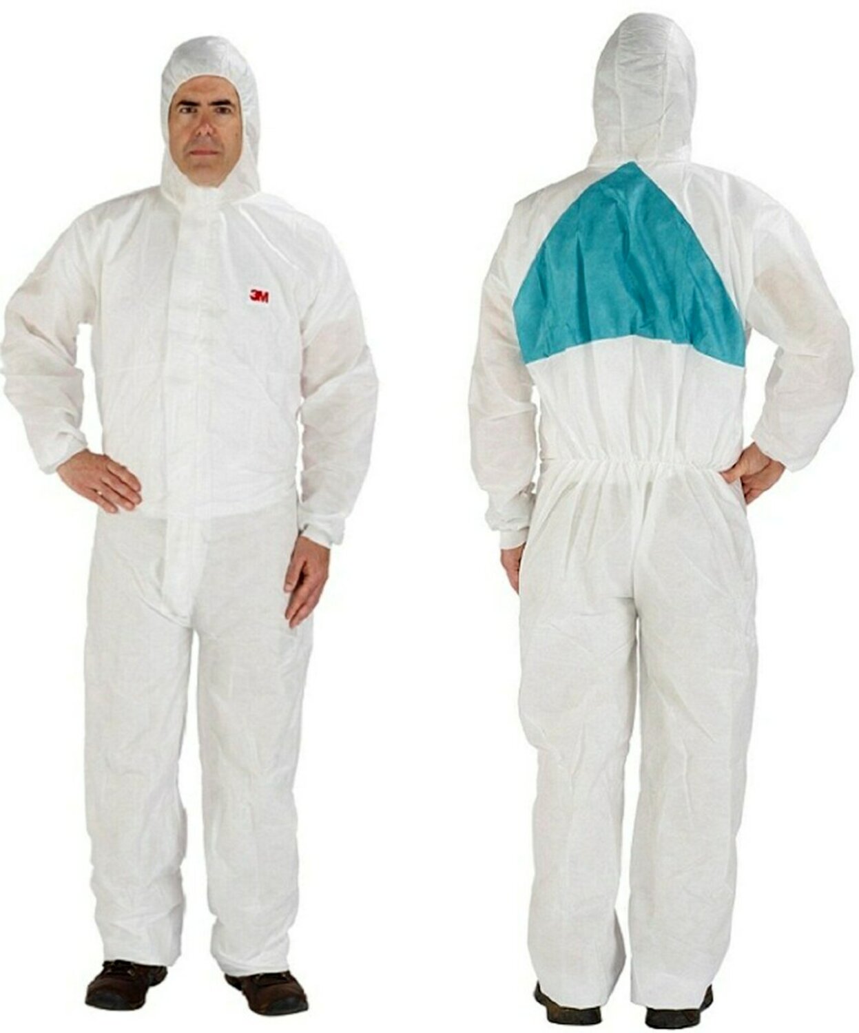 7000034761 - 3M Disposable Protective Coverall 4520-M, White/Green, Type 5/6, 20 EA/Case