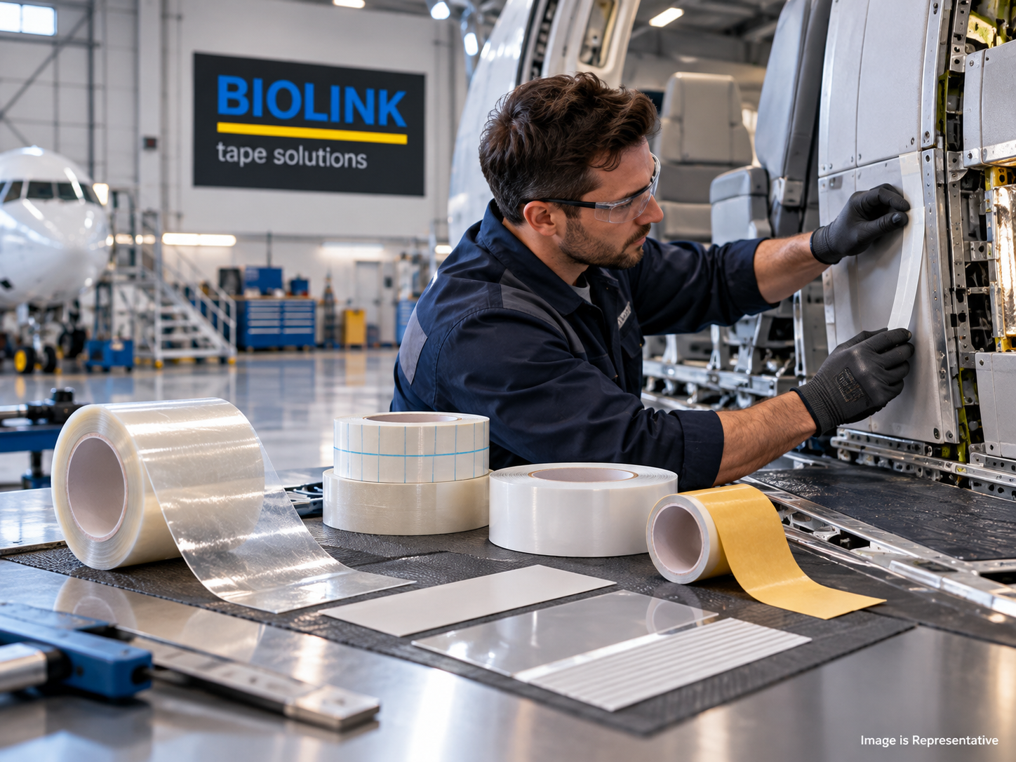 Biolink aircraft tapes and adhesives
