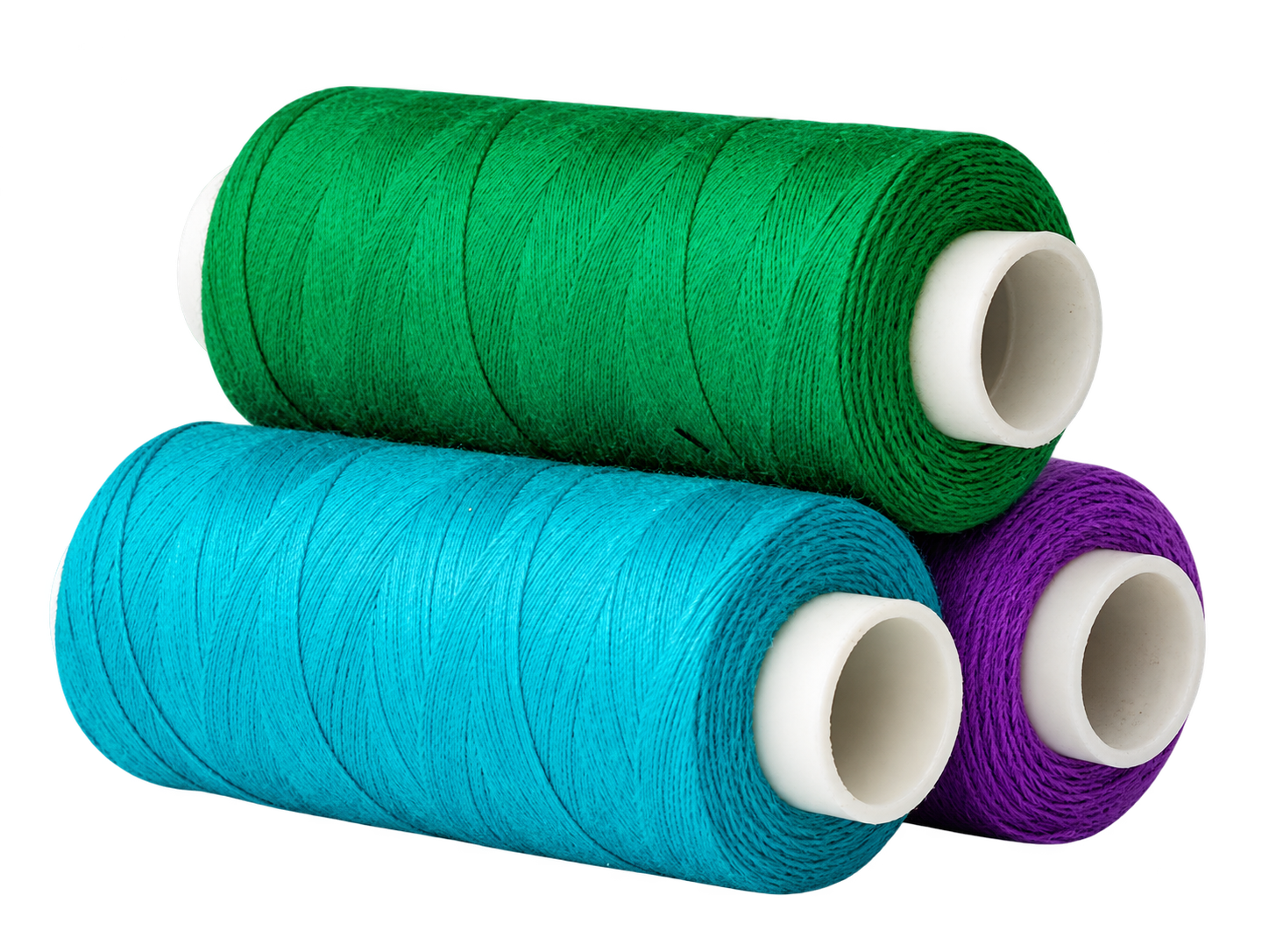 Colored aircraft thread spools