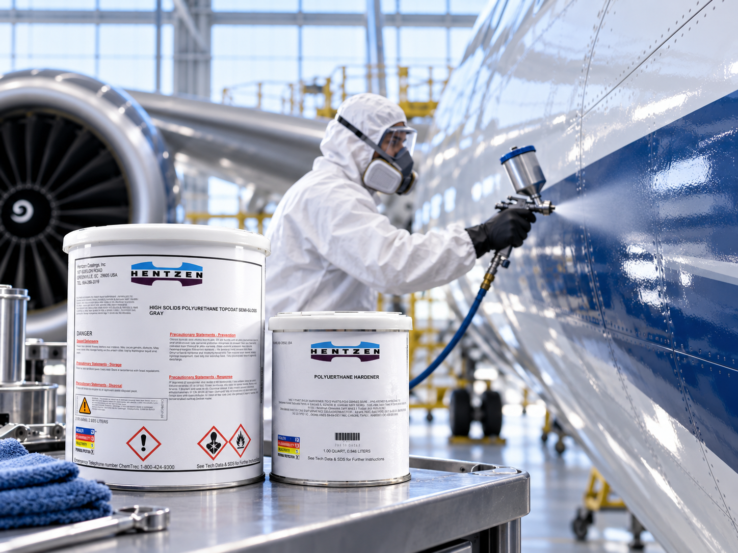 Hentzen aerospace coating protecting an aircraft surface
