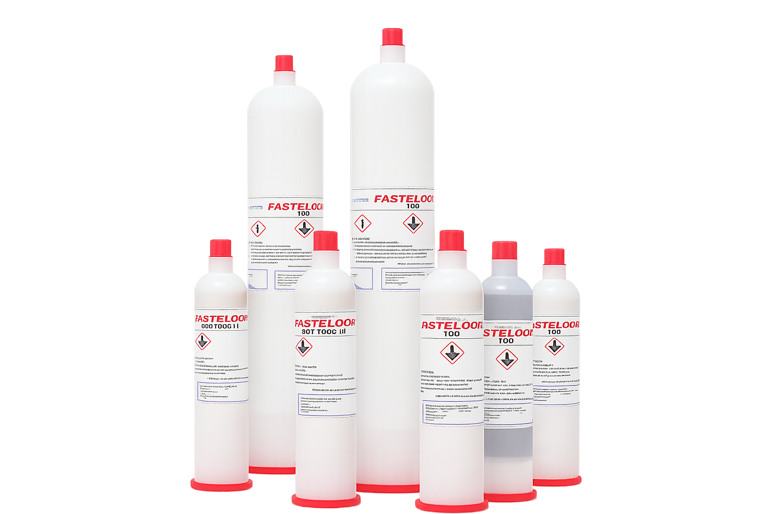 FASTBLOCK thermal insulation product range — multiple bottle sizes and formulations