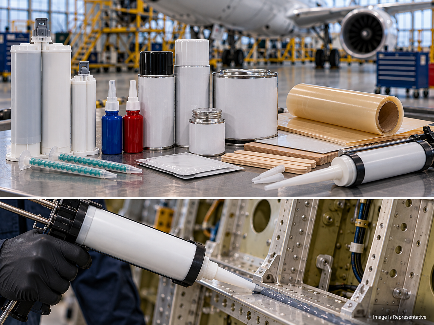 Aerospace structural epoxy and film adhesives