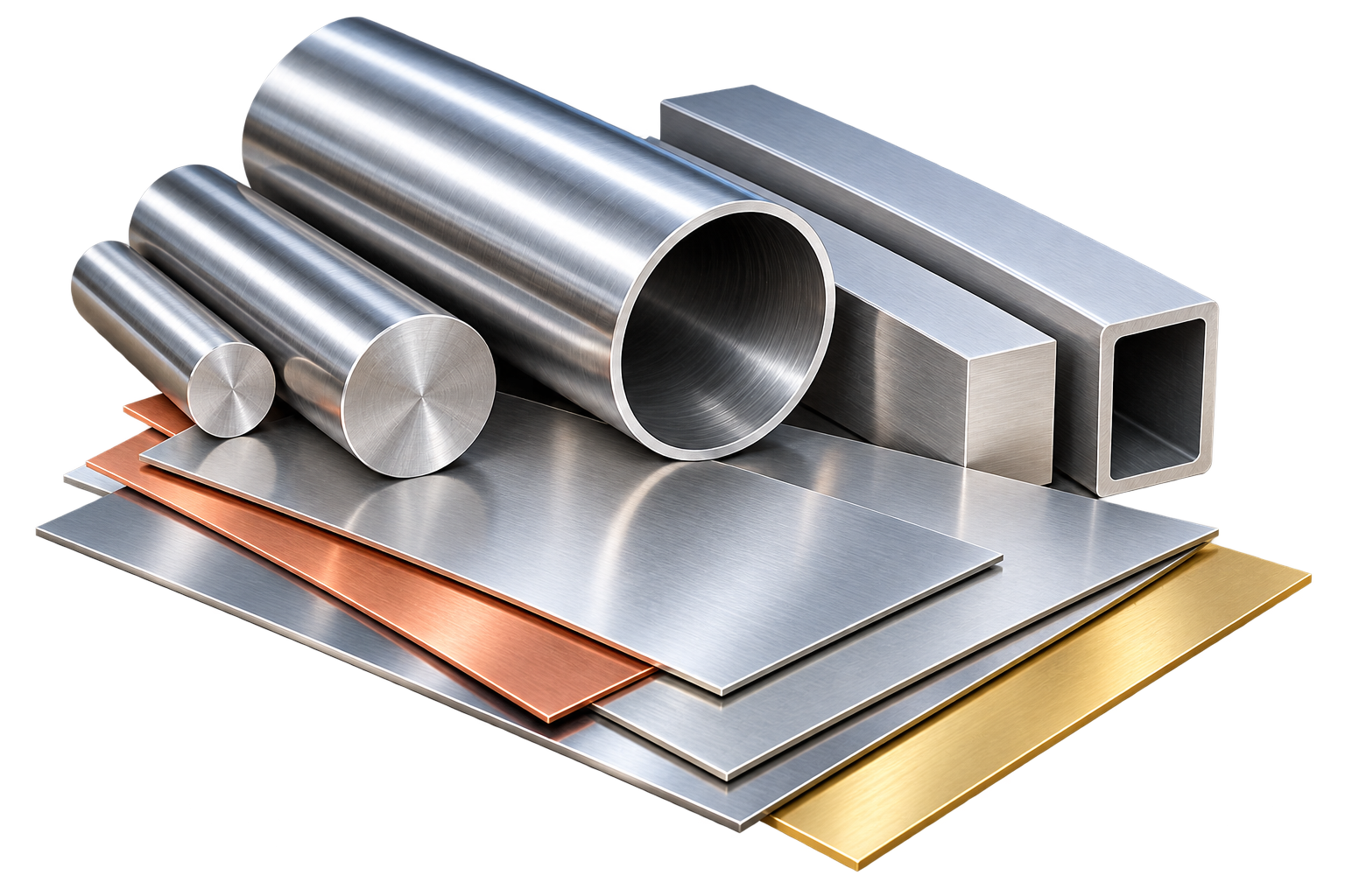 Nickel and alloy steel aerospace metal products